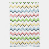 Pastel Zickzack Drop Shadow von Shirley Taylor Geschirrtuch (Vertikal)