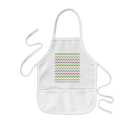 Pastel Zickzack Drop Shadow von Shirley Taylor Kinderschürze (Vorne)