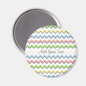 Pastel Zickzack Drop Shadow von Shirley Taylor Magnet (Vorderseite/Rückseite)