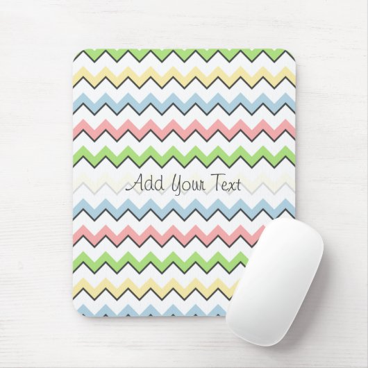 Pastel Zickzack Drop Shadow von Shirley Taylor Mousepad (Mit Mouse)