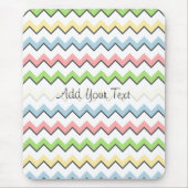 Pastel Zickzack Drop Shadow von Shirley Taylor Mousepad (Vorne)
