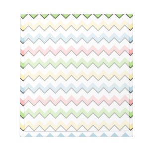 Pastel Zickzack Drop Shadow von Shirley Taylor Notizblock