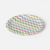 Pastel Zickzack Drop Shadow von Shirley Taylor Pappteller (Schrägansicht)