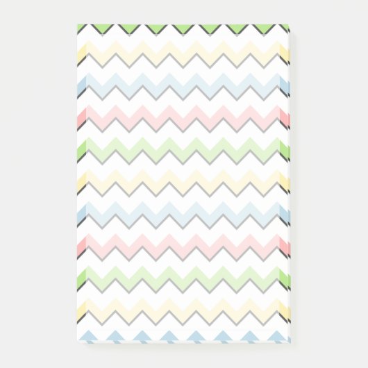 Pastel Zickzack Drop Shadow von Shirley Taylor Post-it Klebezettel (Vorderseite)
