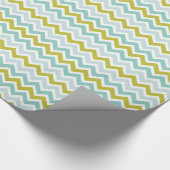 Pastel Zickzack Geometric Zigzag Muster Geschenkpapier (Ecke)
