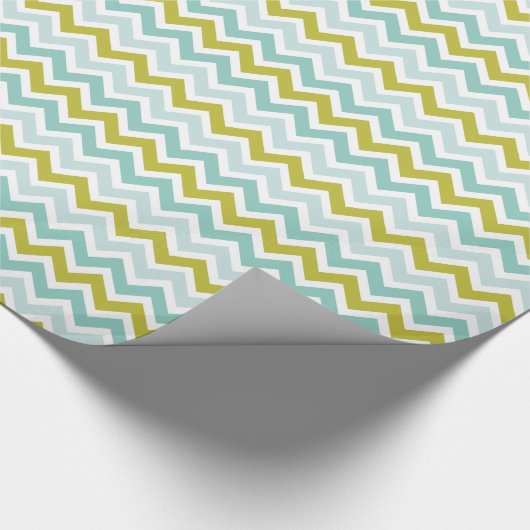 Pastel Zickzack Geometric Zigzag Muster Geschenkpapier (Ecke)