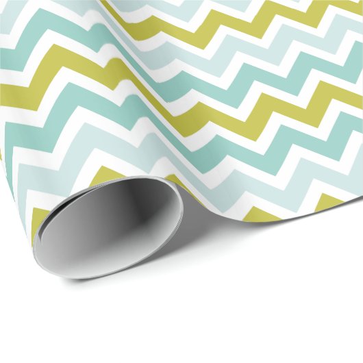 Pastel Zickzack Geometric Zigzag Muster Geschenkpapier (Rolleneckpunkt)