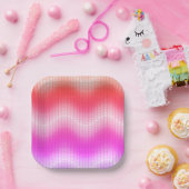 Pastel Zickzack Pappteller (Party)