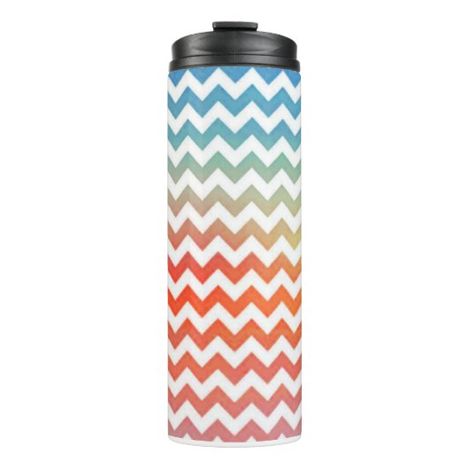 Pastel Zickzack Thermosbecher (Vorderseite)