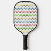 Pastel Zickzack von Shirley Taylor Pickleball Schläger (Rückseite)