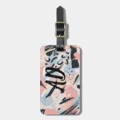 Pastelabstraktion Gepäckanhänger (Vorderseite vertikal)