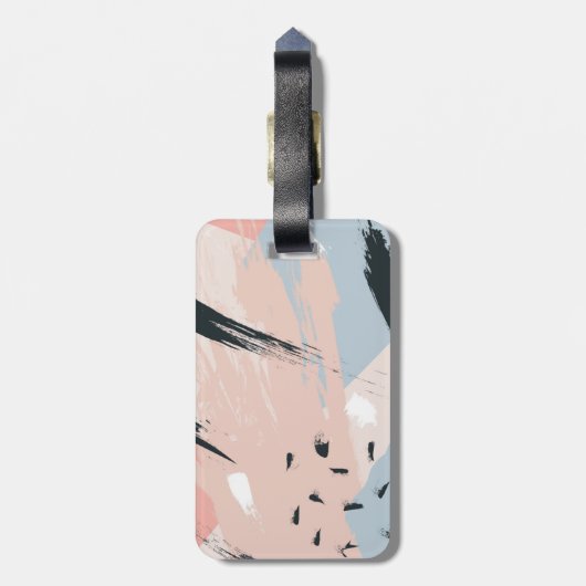 Pastelabstraktion Gepäckanhänger (Rückseite vertikal)