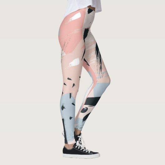Pastelabstraktion Leggings (Rechts)