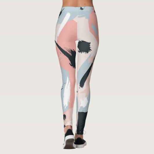 Pastelabstraktion Leggings (Rückseite)