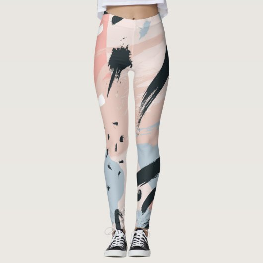 Pastelabstraktion Leggings (Vorderseite)