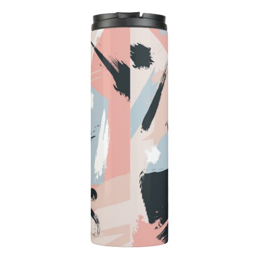 Pastelabstraktion Thermosbecher (Rückseite)