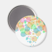 Pastelbläschen Kreise in Pastellen Magnet (Vorderseite/Rückseite)