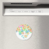 Pastelbläschen Kreise in Pastellen Magnet (In Situ (Geschirrspüler))