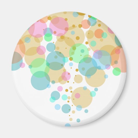 Pastelbläschen Kreise in Pastellen Magnet (Vorne)