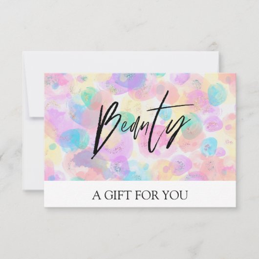 *~* Pastelblasen Trendy BeAUTY GIFT CARD (Vorderseite)