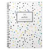 Pastelblau-gelbe Konfetti-Muster Personalisiert Notizblock (Vorderseite)