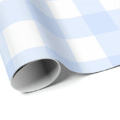 Pastelblau Kariertes Muster Oster Geschenkpapier (Rolleneckpunkt)