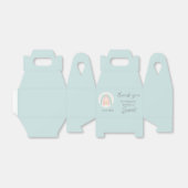 Pastelblau Regenbogen 1 Geburtstag vielen Dank Geschenkschachtel (Ungefaltet)