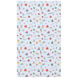 Pastelblaue Weihnachtsdekorationstabelle für die Z Tischdecke