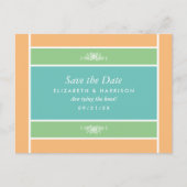 Pastelblock - Tropenfarben - Save the Date Ankündigungspostkarte (Vorderseite)