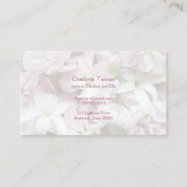 Pastelblumen in der Nähe Telefonnummerkarte