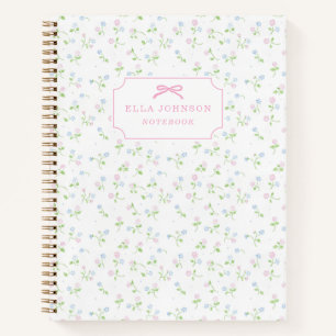 Pastelcodierer Blumenspiralheft Notizblock