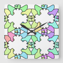 Pasteldesign Quadratische Wanduhr