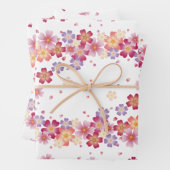 Pastelduschen aus Pflaumen und Kirschblüten Geschenkpapier Set (Beispiel)