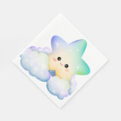 PASTELEFARBENER KLEINSTERN UND SCHLIESSUNGEN SERVIETTE (Ecke)