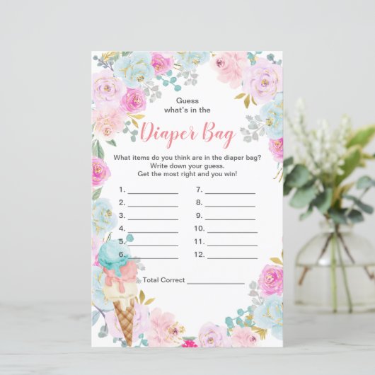 Pasteleis raten, was in der Windeltasche ist (Stehend Vorderseite)