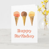 Pasteleis Sommersorbet Geburtstag Karte (Gelbe Blume)