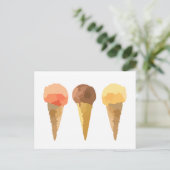 Pasteleis Sommersorbet Postkarte (Stehend Vorderseite)
