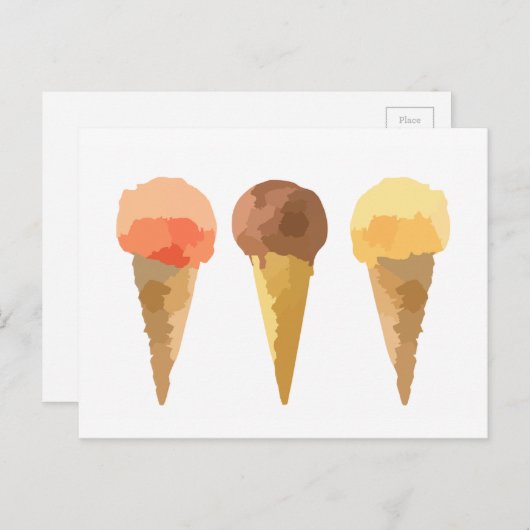 Pasteleis Sommersorbet Postkarte (Vorne/Hinten)