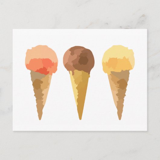 Pasteleis Sommersorbet Postkarte (Vorderseite)