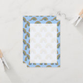 Pastelenbogen mit Imitaten Rustikale Papiertexture Karte (Vorderseite/Rückseite Beispiel)