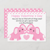 Pastelephants in Pink! Feiertagskarte (Vorne/Hinten)