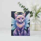 PastelFairyCat Postkarte (Stehend Vorderseite)