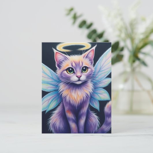 PastelFairyCat Postkarte (Stehend Vorderseite)