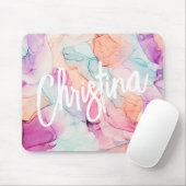 Pastelfarben Alkohol Tinte Muster Mousepad (Mit Mouse)