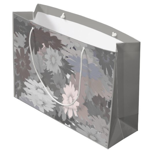 Pastelfarben, graue und rosa Geschenktüte (Rückseite Schrägansicht)