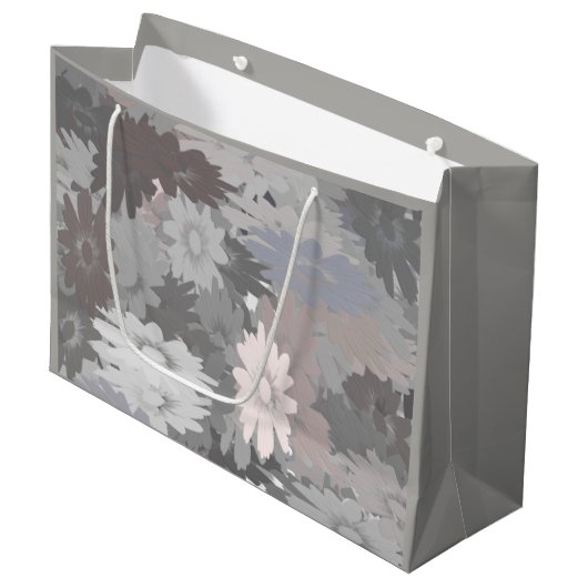 Pastelfarben, graue und rosa Geschenktüte (Vorderseite Schrägansicht)