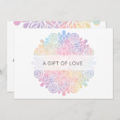 *~* Pastelfarben Rainbow Mandala Spirituell Mitteilungskarte (Vorne/Hinten)