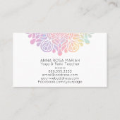 *~* Pastelfarben Rainbow Mandala Spirituell Visitenkarte (Rückseite)