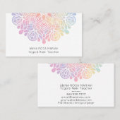 *~* Pastelfarben Rainbow Mandala Spirituell Visitenkarte (Vorne/Hinten)