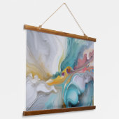 Pastelfarben Wandbehängung, Wohngestaltung Wandteppich Mit Holzrahmen (Gewinkelt)